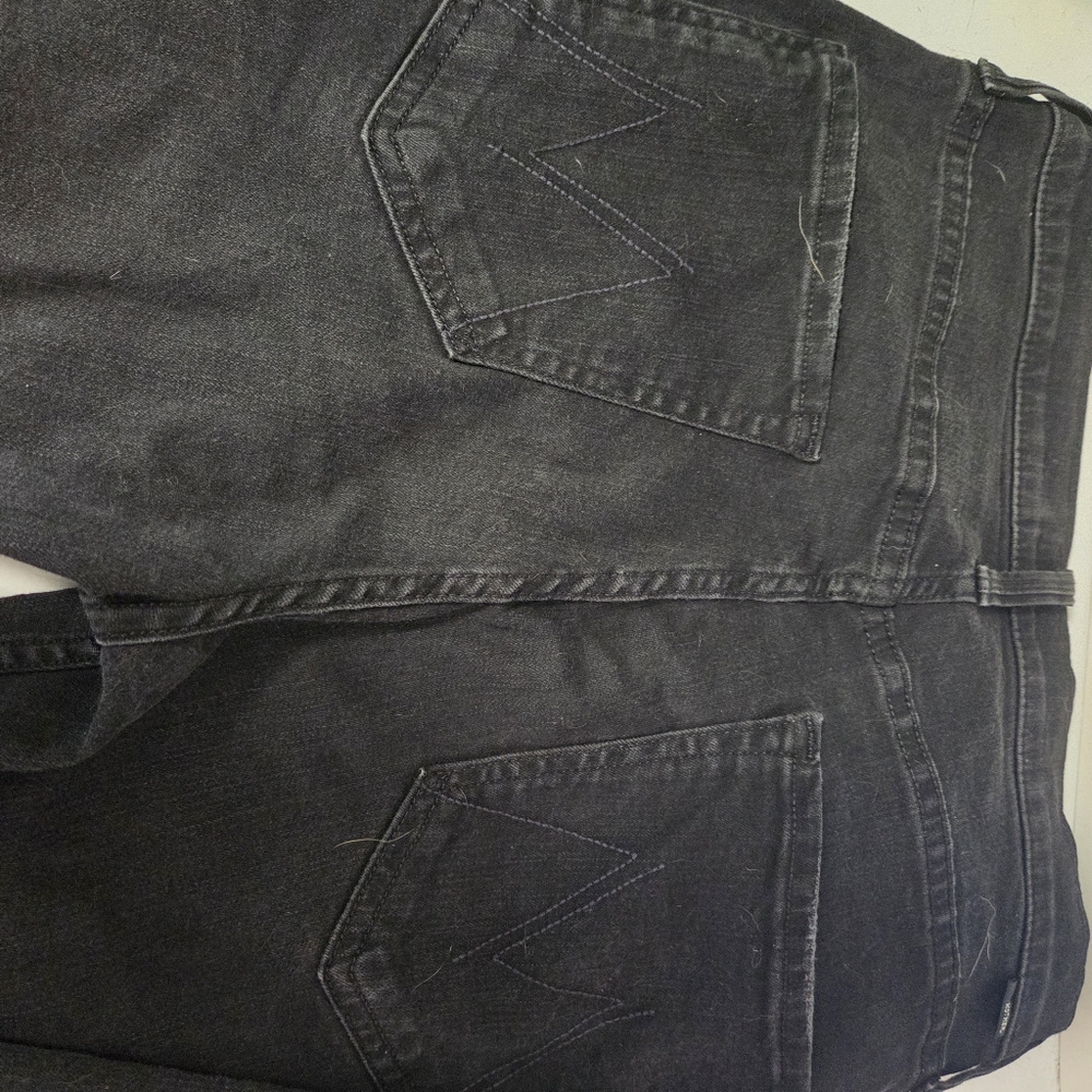 Mother Jeans Womens Size 29 Black High Waisted Rider Ankle Stretch Not Guilty - Picture 6 of 6